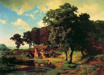 A Rustic Mill Albert Bierstadt Oil Paintings